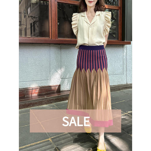 TYNVIE 中长针织半身裙 商品图0