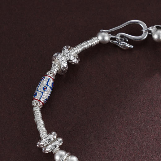 子佩集S925银【清雅喜乐】手链纯银【SL00857】腰缠万贯盘缠福字珐琅彩2501 商品图3