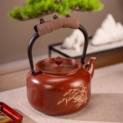 朱炳仁铜 红福满堂壶烧水壶泡茶壶中式大容量铜壶约1.5L 商品图2