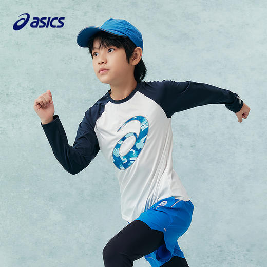 【商场同款】Asics/亚瑟士童装2025春季新款吸湿速干长袖针织T恤 商品图0