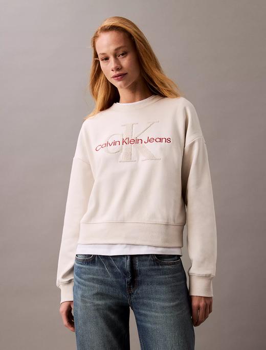 新年折扣！CK女士logo圆领卫衣 商品图5