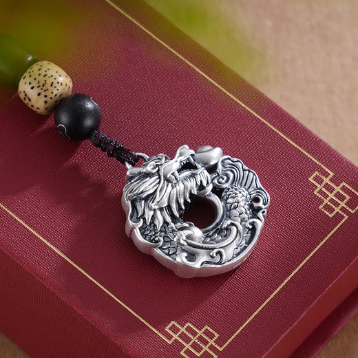 子佩集S999银【龙宝祥瑞】钥匙扣纯银【DZ1110】原创作品2501 商品图1