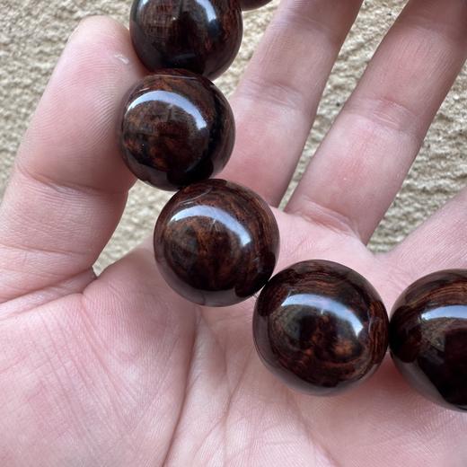 【青山特惠】收藏级 2.0*12颗沉水 海黄紫油梨 水波纹老料手串 h4 商品图4