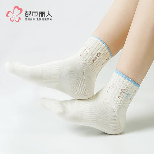 都市丽人中精梳棉休闲运动常规袜LCHDD9 商品图0