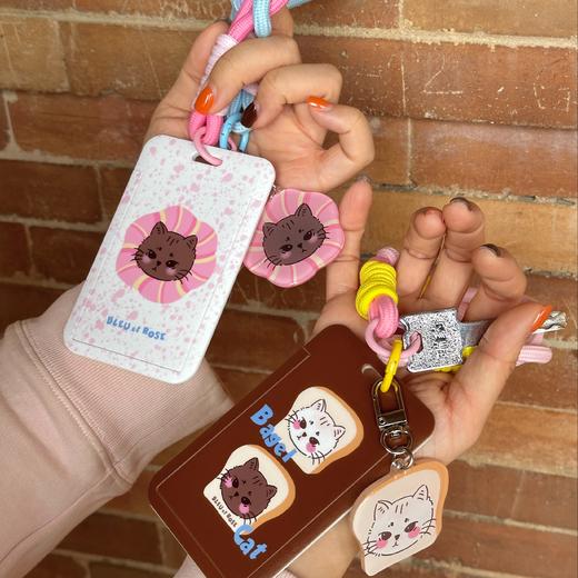 BLEU et ROSE【Bagel Cat】卡包 商品图1