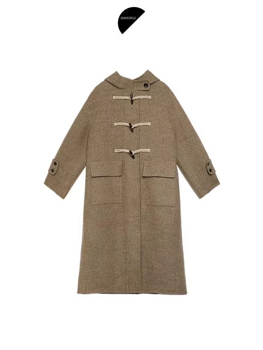 半圆/D24404667/连帽牛角扣大衣 商品图2