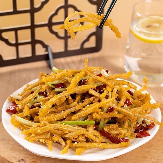 【宜昌助农馆】华贵洪湖芝麻藕条300g*2袋冷冻半成品预制菜油炸干煸藕丝 商品图1