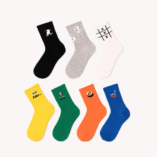 都市丽人中精梳棉活力趣味常规袜JCHDA1 商品图1