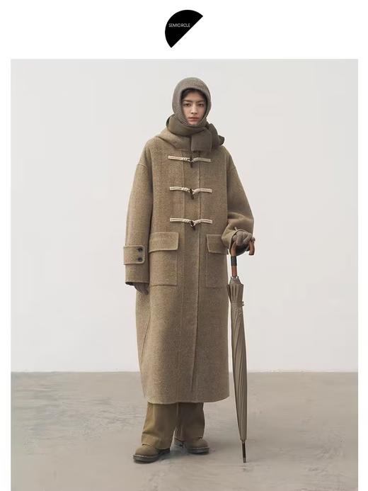 半圆/D24404667/连帽牛角扣大衣 商品图0