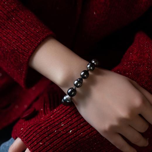 菜菜家大溪地螺纹珍珠项链/手链|10-11mm点位，近圆微瑕，珠层饱满 商品图7