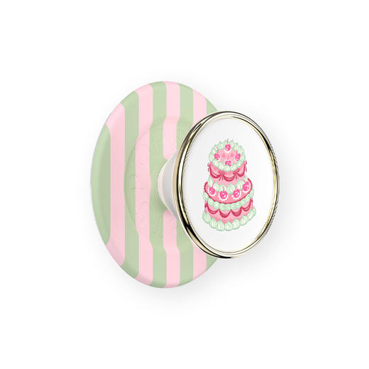 【甜】庆典蛋糕·MagSafe圆啪嗒 MAGSAFE磁吸手机气囊支架 Round圆啪嗒系列 粉色 蛋糕 条纹 商品图0