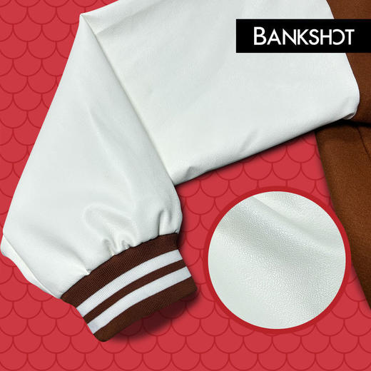 【听老杨原创】贪吃蛇主题刺绣/毛巾绣 PU皮袖棒球服 商品图9