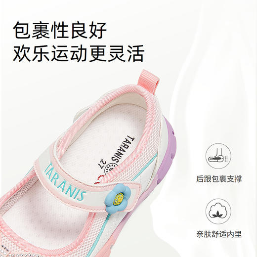 泰兰尼斯春季新款儿童鞋女童室内外透气运动鞋防滑舒适小童休闲鞋 T01X5A5986 商品图4