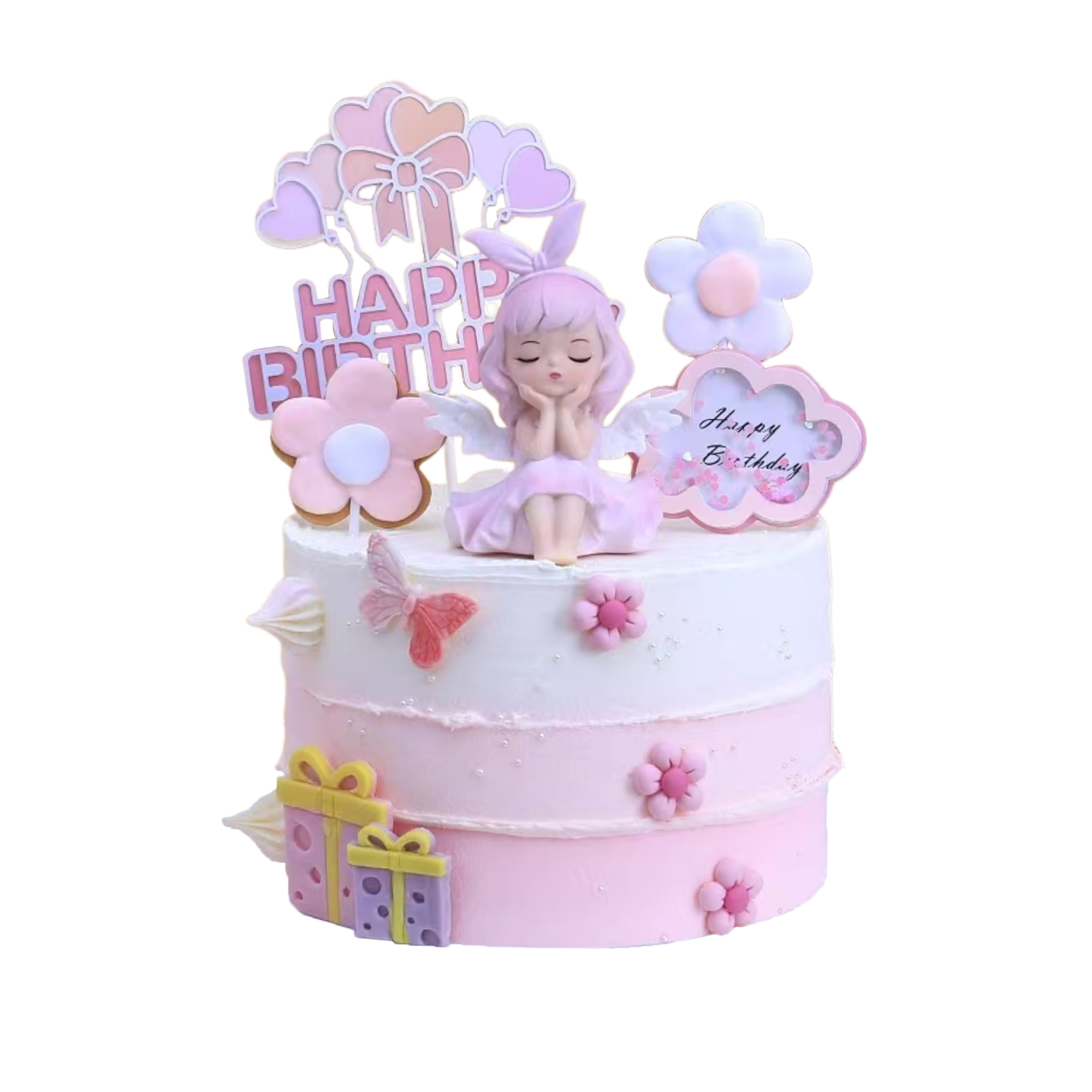 味美特“梦可儿公主(加高)”小女孩生日蛋糕-此款蛋糕为加高款，看起来会比普通款生日蛋糕要高一点，需要做6英寸请加客服微信联系