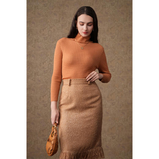 乔万尼半高领时髦百搭毛针织衫EI4M619 商品图1