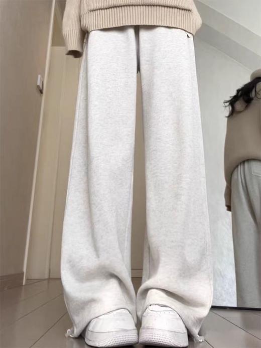 <曾小咸推荐> 两穿白灰加绒卫裤  商品图4