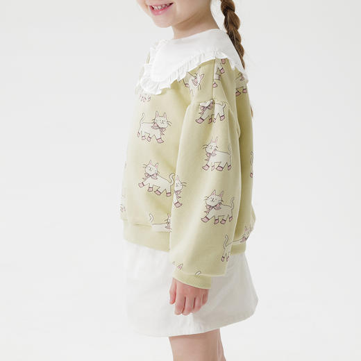 马克珍妮女童趣味猫咪娃娃领卫衣 宝宝上衣2025年春装新品250211 商品图4