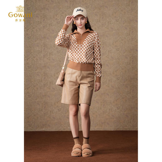 乔万尼冬季新款针织衫绵羊毛复古上衣女ET4M956 商品图1