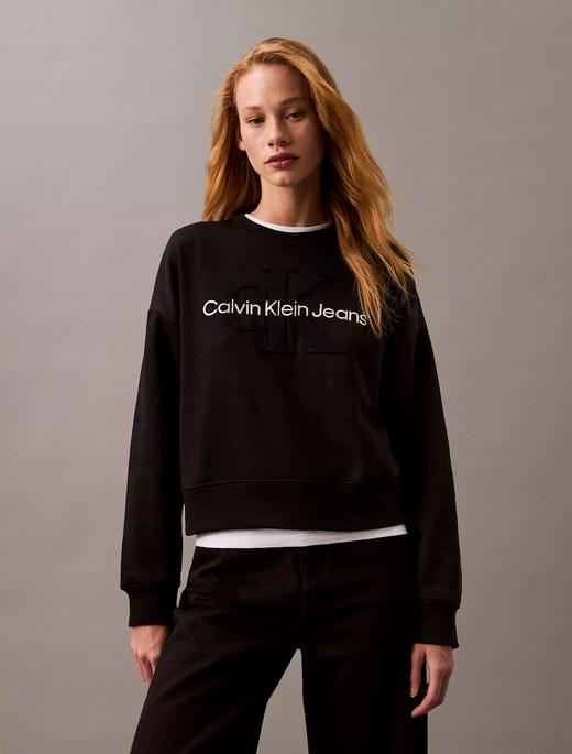 新年折扣！CK女士logo圆领卫衣 商品图7