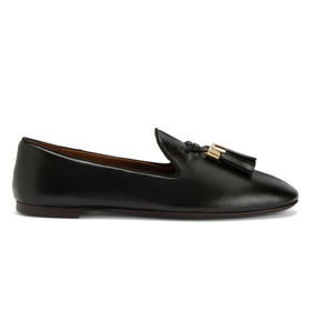 Giuseppe Zanotti 女士皮革流苏乐福鞋 黑色 I460002006