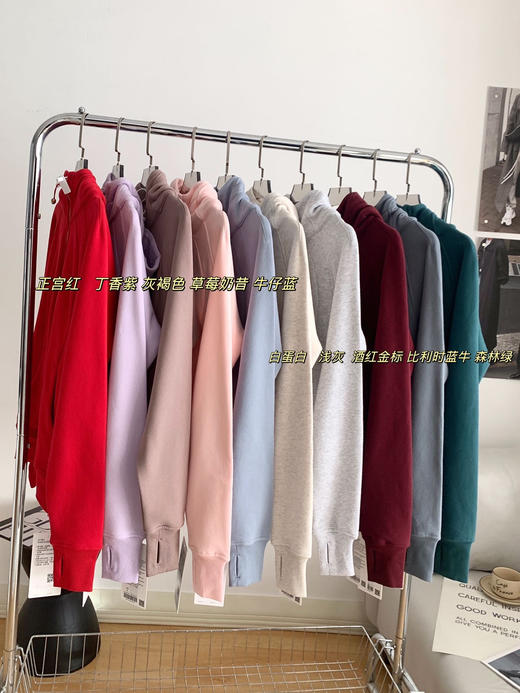 修身款！lu家Scuba全拉链微绒连帽卫衣！表面磨毛+内里抓绒质感！标牌齐全❗出入专柜无压力！经典王牌色系，不用搭配就能出片的卫衣！✅腰身竖坑条针织螺纹，纤腰显瘦!! 商品图2