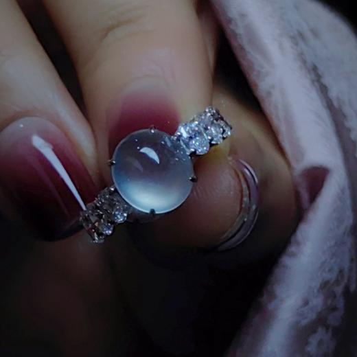 “满目星河”2号18k镶嵌翡翠戒指 商品图1