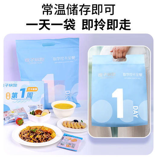 【尝鲜款】橙子快跑7天控卡全餐 按天分装 常温保存 开袋即食 商品图5