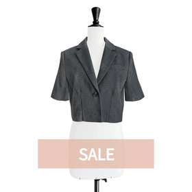 TYNVIE 短袖西装外套 - 细条纹