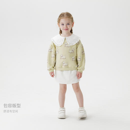 马克珍妮女童趣味猫咪娃娃领卫衣 宝宝上衣2025年春装新品250211 商品图1