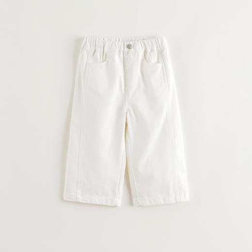 马克珍妮女童挺括绣花牛仔阔腿裤 儿童裤子2025年春装新款250297 商品图1