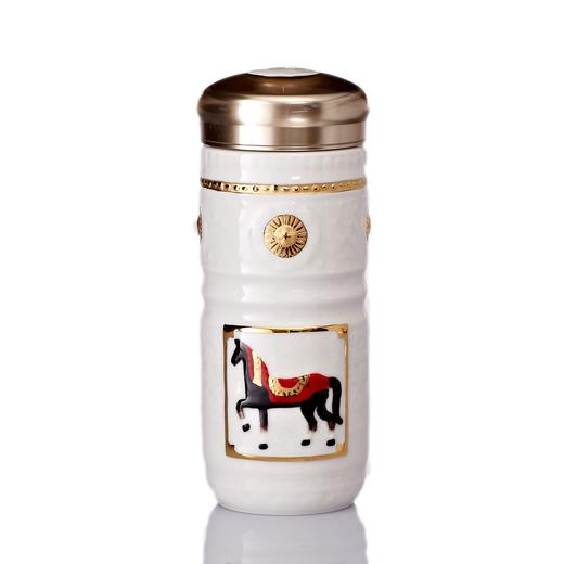 【马系列】鎏金皇家骏马随身杯 双层330ml 杯盖可定制 商品图3