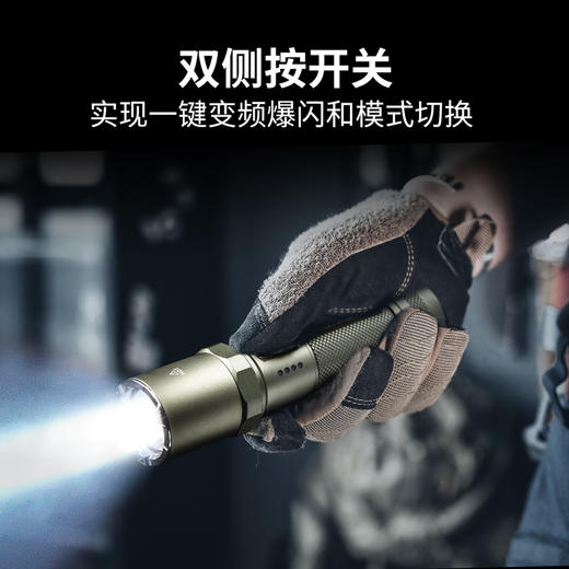 纳丽德（新品上市）P80橄榄绿迷彩色·2100流明3400mAh电池升级版户外强光勤务手电筒 商品图2