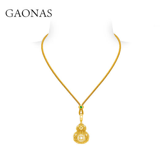 GAONAS  元宝鼓瑟新中式金色葫芦项链11247XGO 商品图0