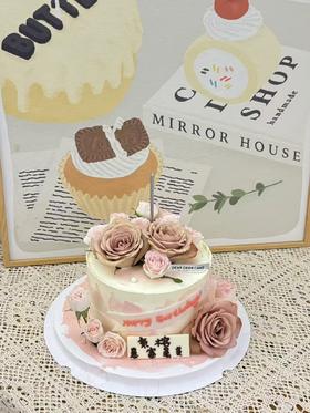 鲜花蛋糕（复古卡布奇诺）