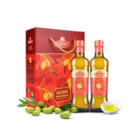 易贝斯特特级初榨橄榄油中国红礼盒（500mlx2）