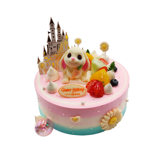 味美特“欢乐兔”超级可爱萌萌兔来啦，巧克力插件、玩具插件搭配，可爱-如需6英寸，请添加客服微信咨询 商品图0