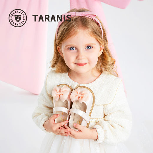 泰兰尼斯女童公主鞋法式绝美小皮鞋春季新款女宝宝包头软底学步鞋 T03T5A5764 商品图4