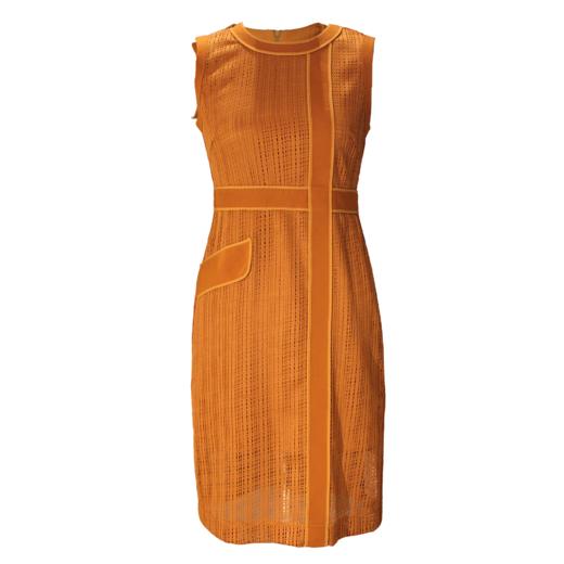 【伯妮斯茵】驼色连衣裙-163S103--《比莫贝卡特岩画》-《艺术发轫》 商品图1