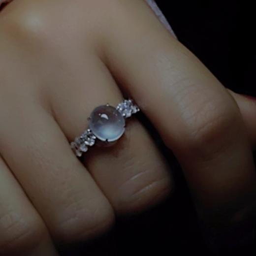 “满目星河”2号18k镶嵌翡翠戒指 商品图7