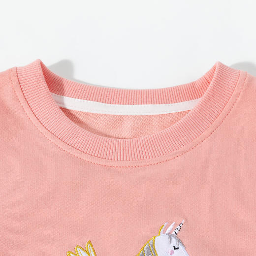 贝贝怡童装女童装宽松春秋卫衣2025春新款儿童内搭女宝宝长袖卫衣ZB1ES030 商品图5