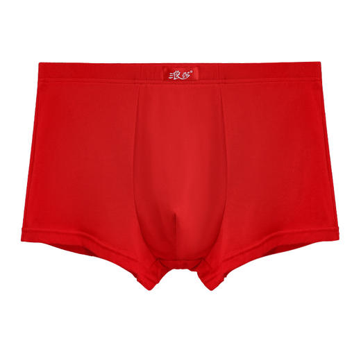 丁摩 本命年红内裤男士纯棉属龙年大红色平角裤结婚透气男生短裤衩5ZF-3066 商品图8