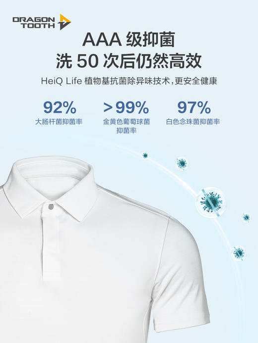 龙牙隐夏COOLMAX短袖POLO 商品图6