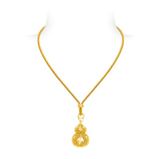 GAONAS  元宝鼓瑟新中式金色葫芦项链11247XGO 商品图2