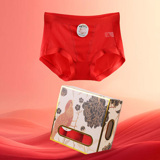 美奈川红色超薄面膜5A抗菌女内裤3条装均码dk15478-1 商品图0