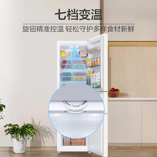 海尔（Haier）218升 肤感系列 三门冰箱 节能省电 小户型迷你 家用宿舍租房 中门软冷冻BCD-218LHC300GL 商品图5
