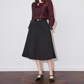 【高货wl】全新升级【铂金会员247/天猫329/差价82】(22255) 洛诗琳高级感端庄半身裙2025春季高腰遮胯显瘦A字大摆裙
