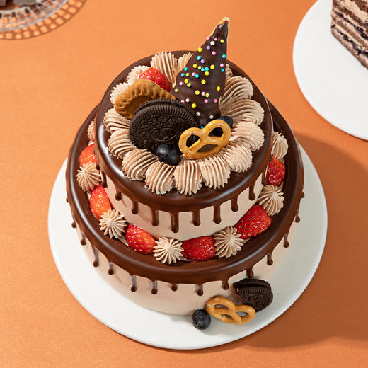 【浓情巧巧森林】6+4英寸双层新品下午茶，浓郁丝滑巧克力，带你来到巧巧森林秘境的奇幻之旅，放慢脚步在醇香细腻中与你相遇（惠州幸福西饼） 商品图1
