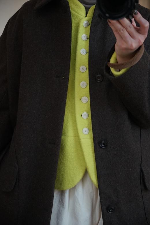 ECOLE DE CURIOSITES 大理石纹麦尔登呢羊毛大衣(Made in Italy) 商品图13