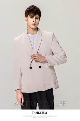 PINLI品立秋冬新款纯色休闲西服男士通勤西装外套B223106026
