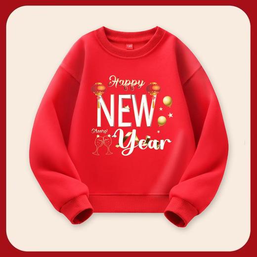 平安喜乐新年快乐红色卫衣 商品图3